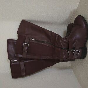 Torrid Faux Leather Red Brown Tall Boots